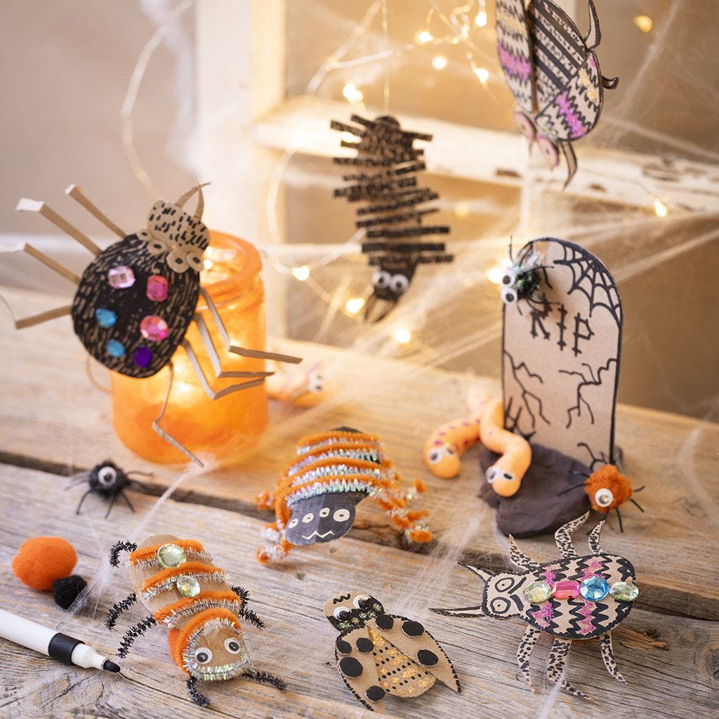 Halloween Decorations Craft Kit - Insects, Worms & Tombstones