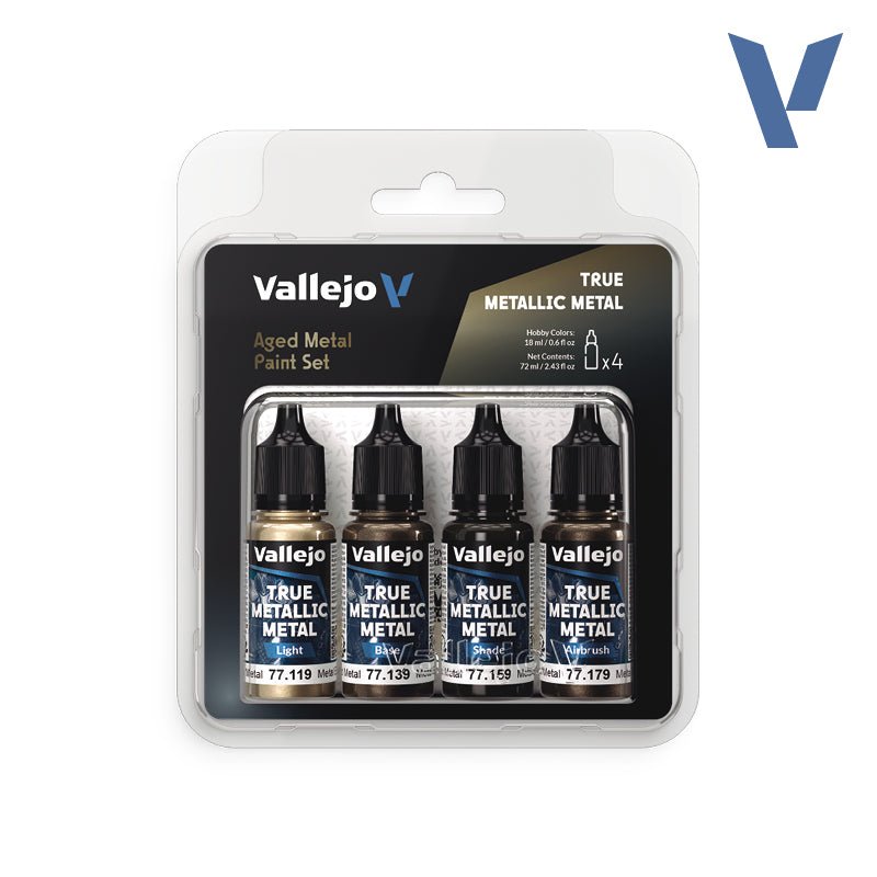 Vallejo TMM Paint Set - Aged Metal (4 Colours) | Buy Online from The Home Crafters