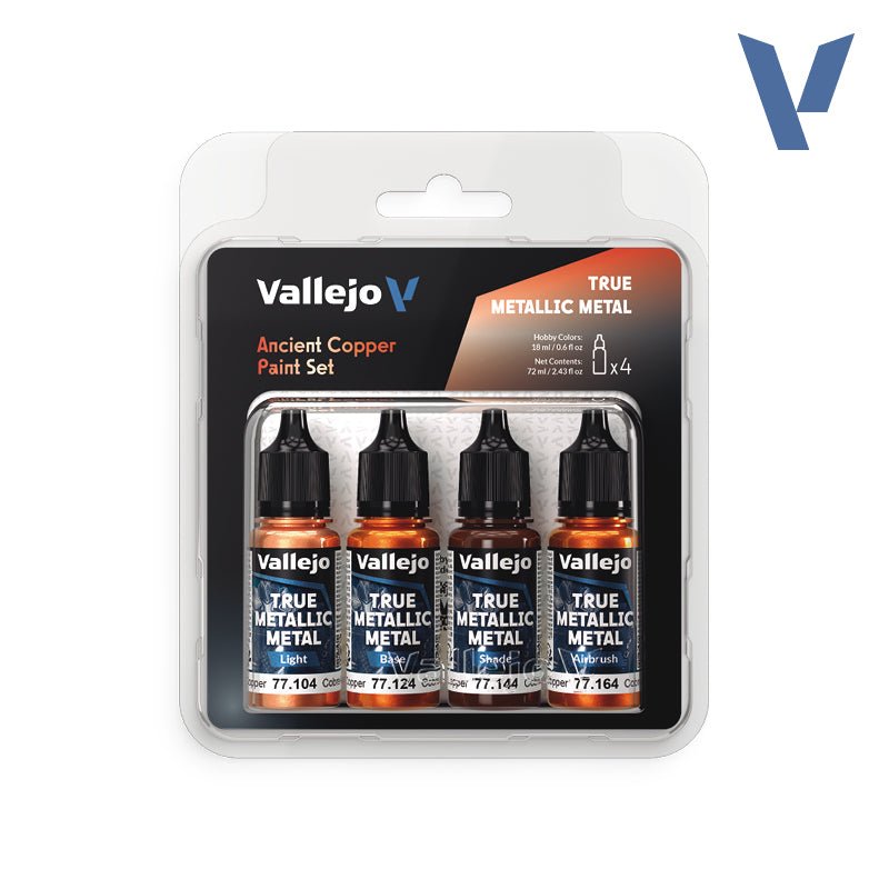 Vallejo TMM Paint Set - Ancient Copper (4 Colours) | Buy Online from The Home Crafters