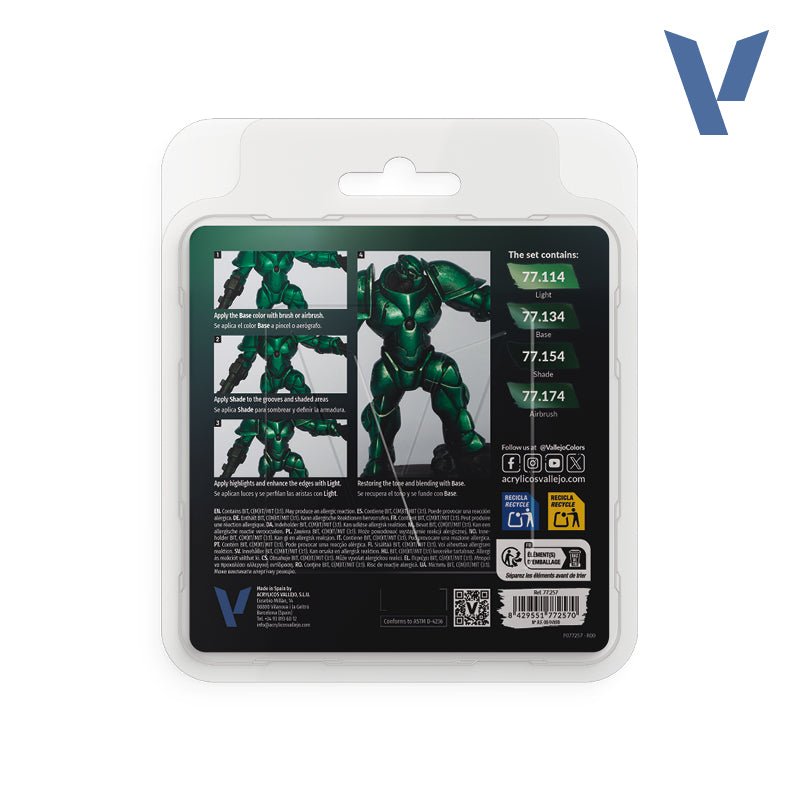 Vallejo TMM Paint Set - Dusken Green (4 Colours) | Buy Online from The Home Crafters
