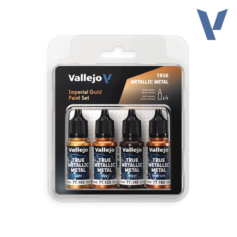 Vallejo TMM Paint Set - Imperial Gold (4 Colours) | Buy Online from The Home Crafters