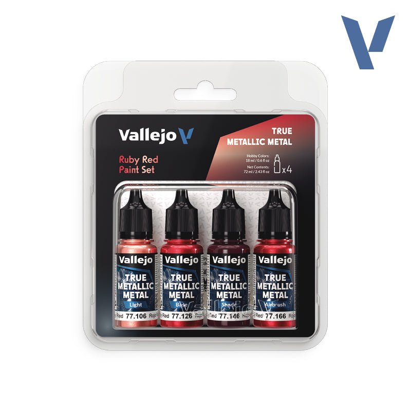 Vallejo TMM Paint Set - Ruby Red (4 Colours) | Buy Online from The Home Crafters