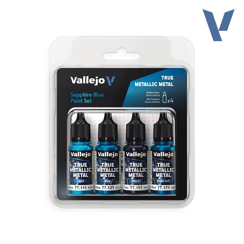 Vallejo TMM Paint Set - Sapphire Blue (4 Colours) | Buy Online from The Home Crafters
