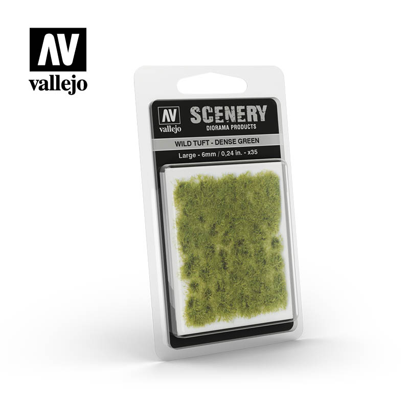 Vallejo Scenery: Wild Tuft - Dense Green 6mm