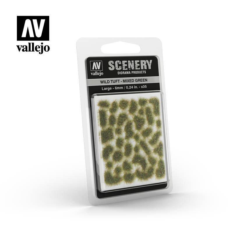 Vallejo Scenery: Wild Tufts - Mixed Green 6mm