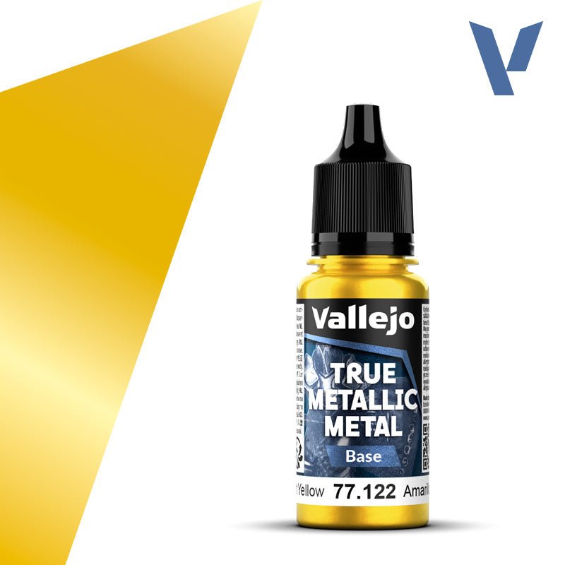 Vallejo TMM Base 122 - 18ml Radiant Yellow | Buy Online from The Home Crafters
