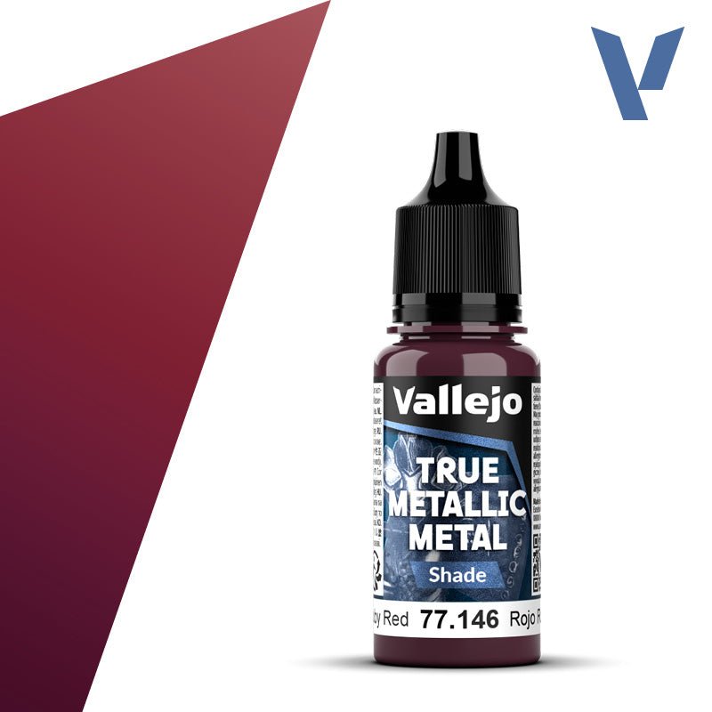 Vallejo TMM Shade 146 - 18ml Ruby Red | Buy Online from The Home Crafters