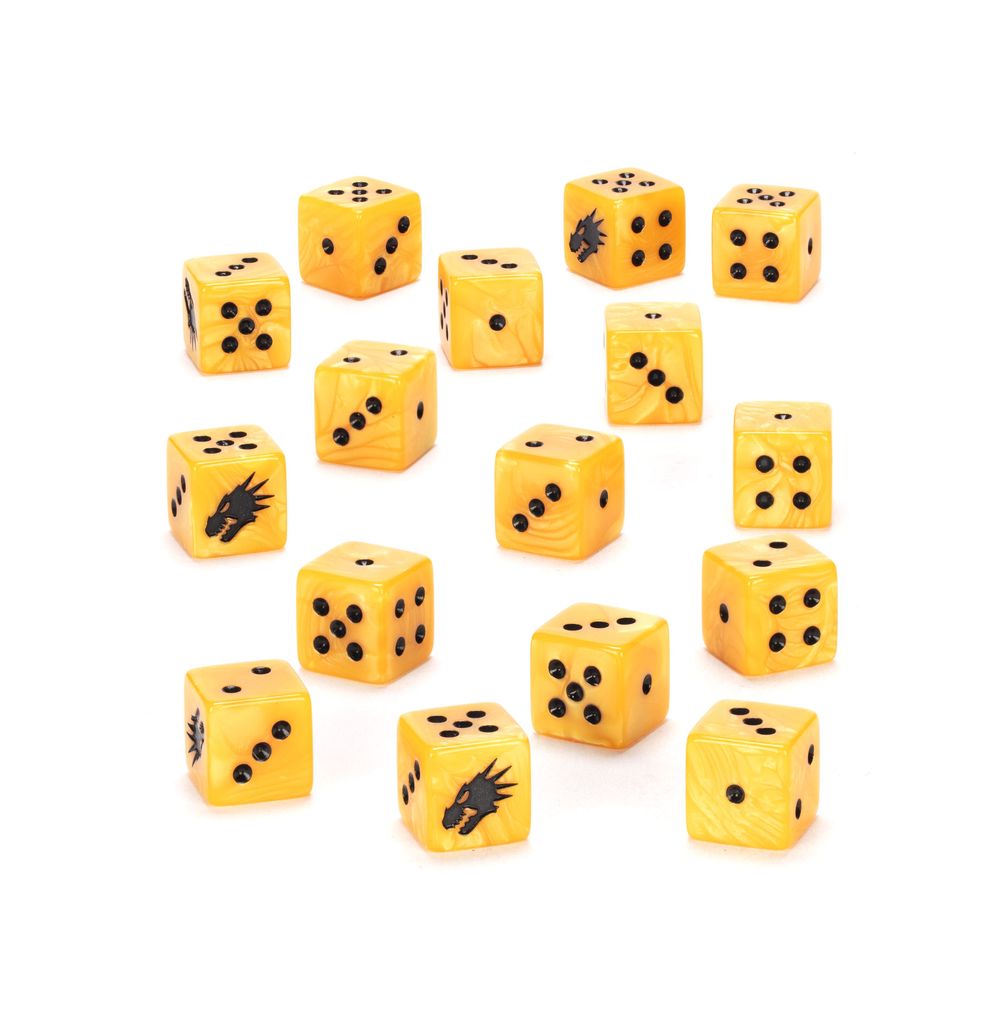 Warhammer 40000: Salamanders Dice | Buy Online from The Home Crafters