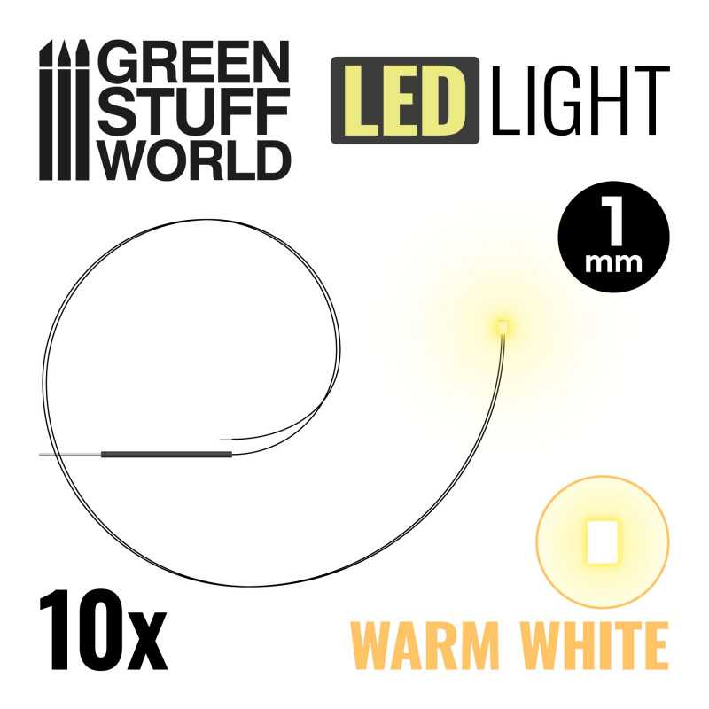Green Stuff World: 1mm LED Lights for Dioramas - 10pc | Buy Online from The Home Crafters