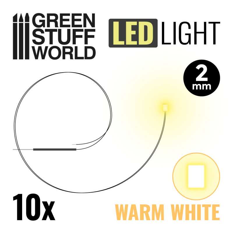 Green Stuff World: 2mm LED Lights for Dioramas - 10pc | Buy Online from The Home Crafters