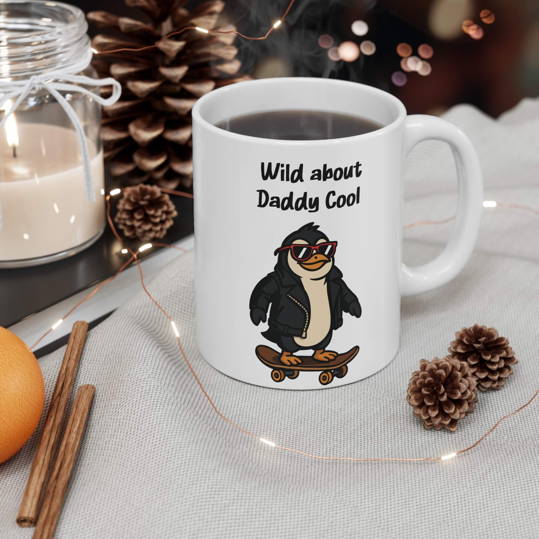 Wild About Daddy Cool – Funny Penguin Mug | Buy Online from The Home Crafters