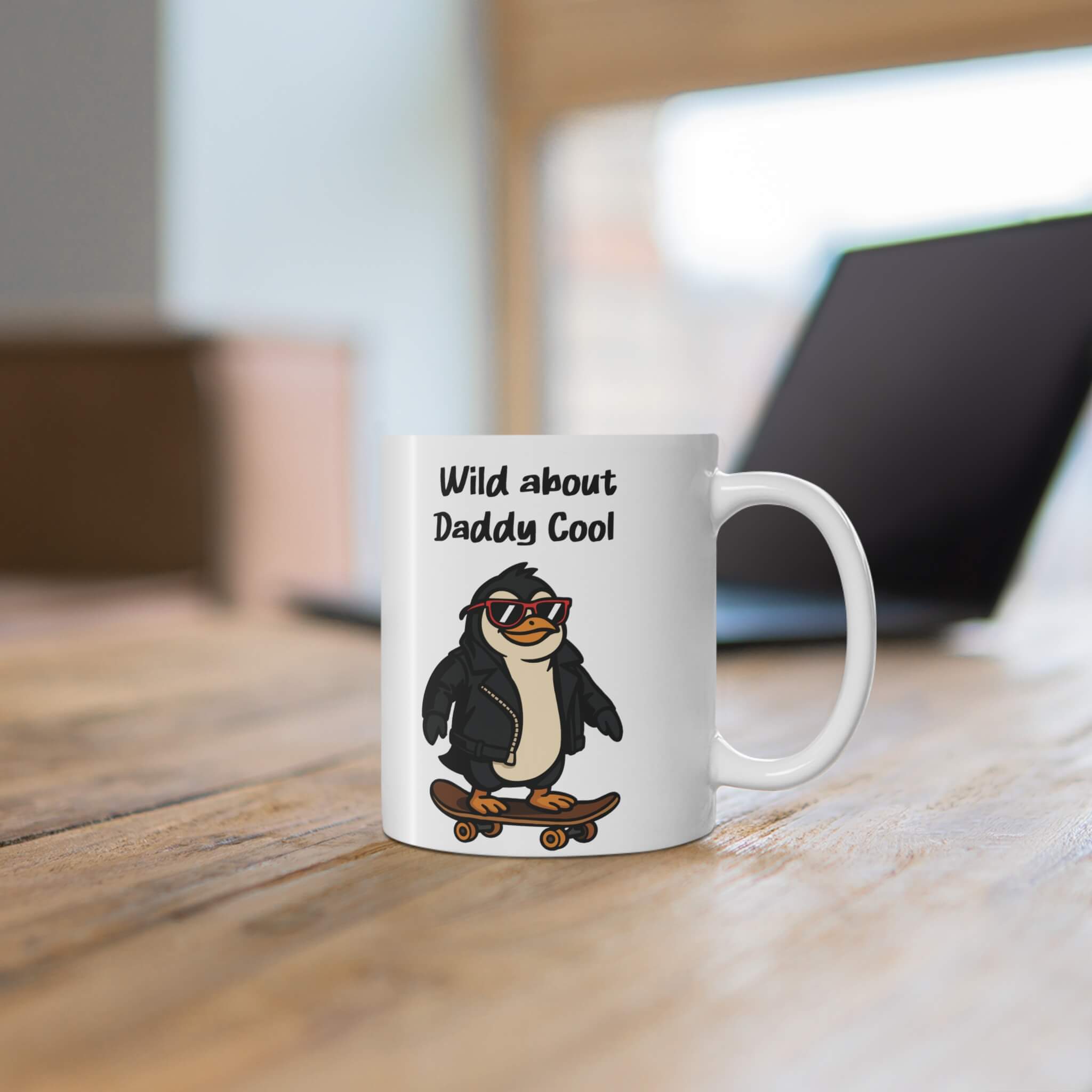 Wild About Daddy Cool – Funny Penguin Mug | Buy Online from The Home Crafters