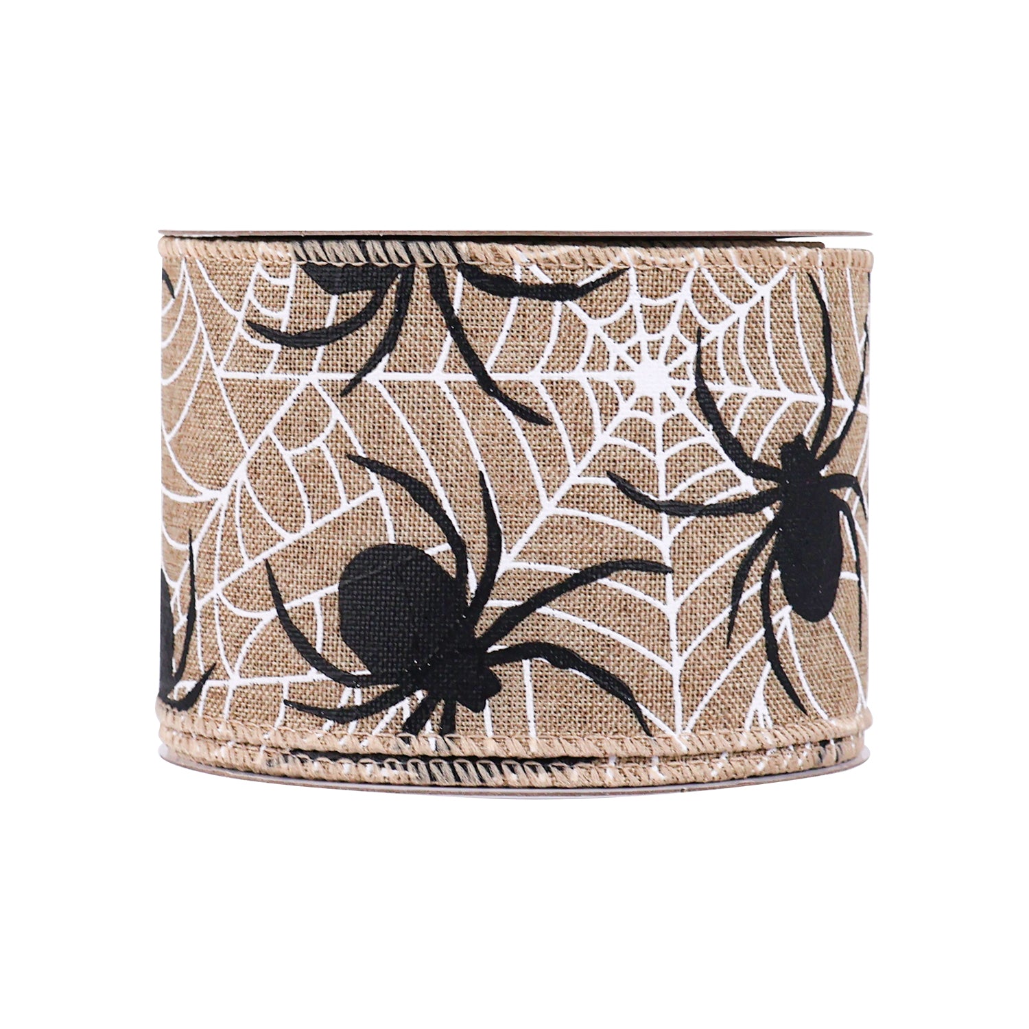 Wired Ribbon: Halloween Spider Web - 63mm per metre | Buy Online from The Home Crafters