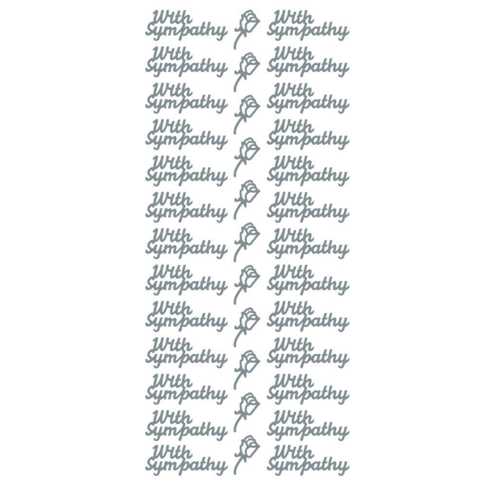 With Sympathy Peeloff Stickers | Buy Online from The Home Crafters