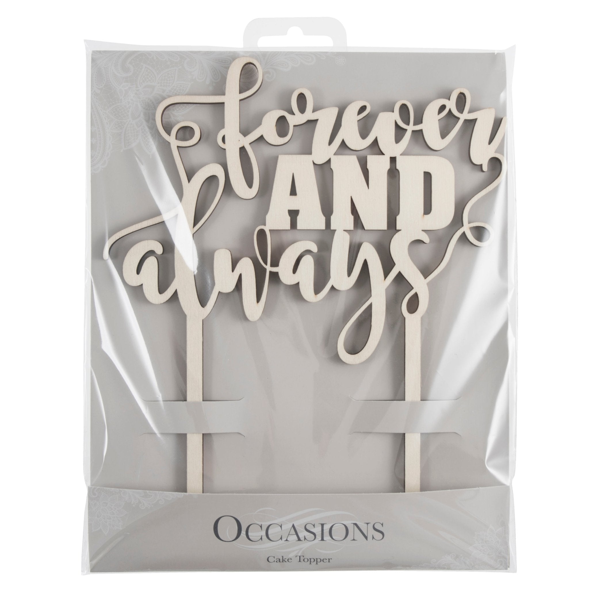 Wooden Table Decoration Wedding Cake Topper - Forever & Always | Buy Online from The Home Crafters