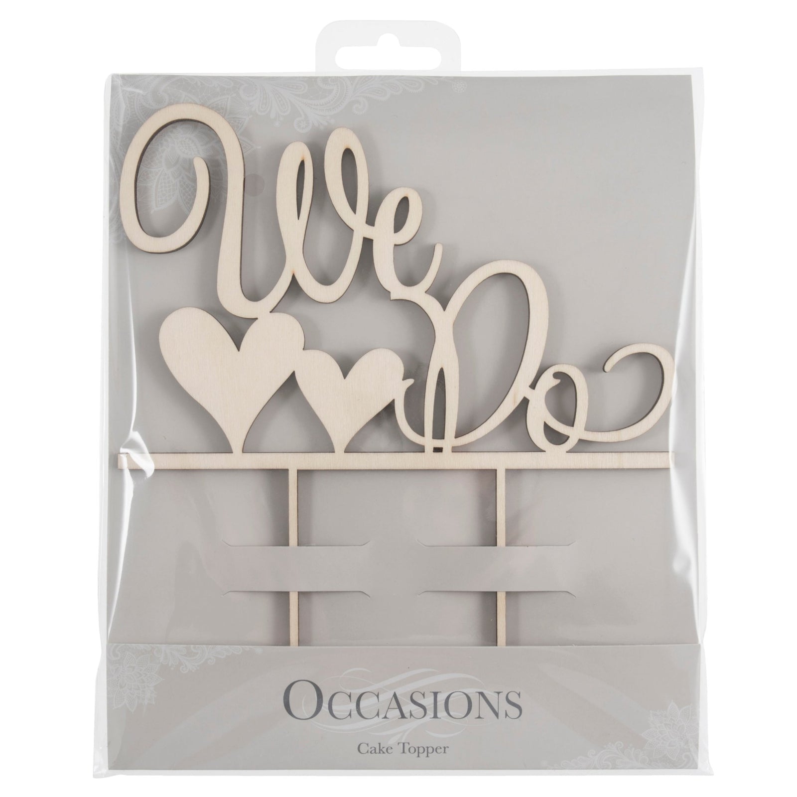 Wooden Table Decoration Wedding Cake Topper - We Do | Buy Online from The Home Crafters