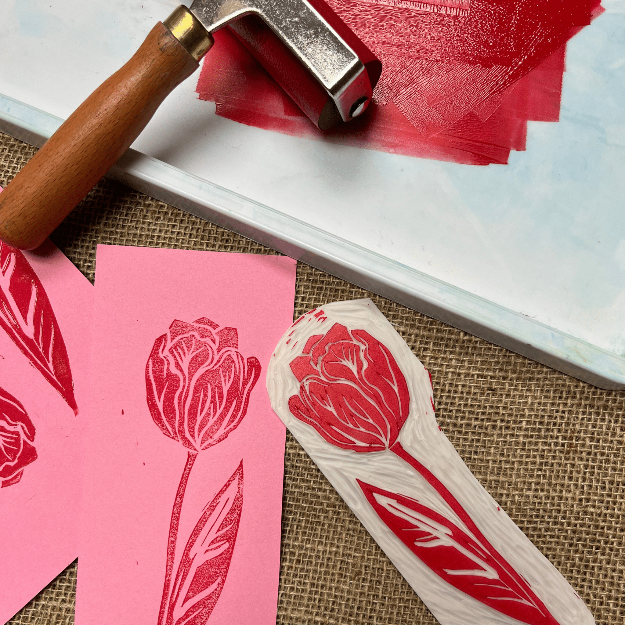 Art for Adults: Lino Printing Flowers Tuesday 24th March - 10am | Buy Online from The Home Crafters