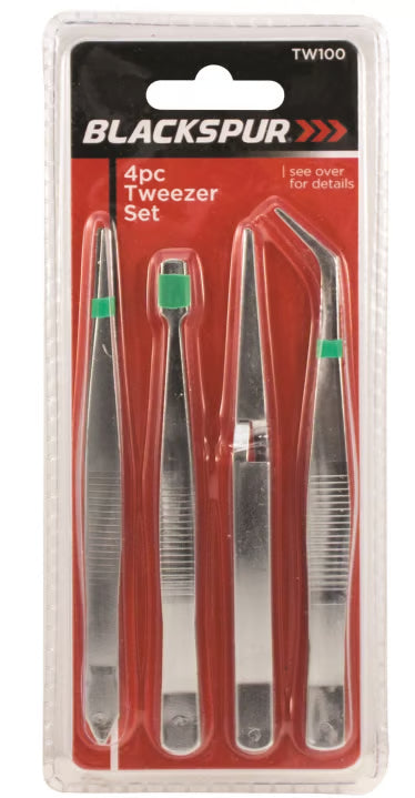 Blackspur Tweezer Set - 4pc