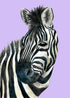 Handmade Wildlife Greetings Card - Zebra