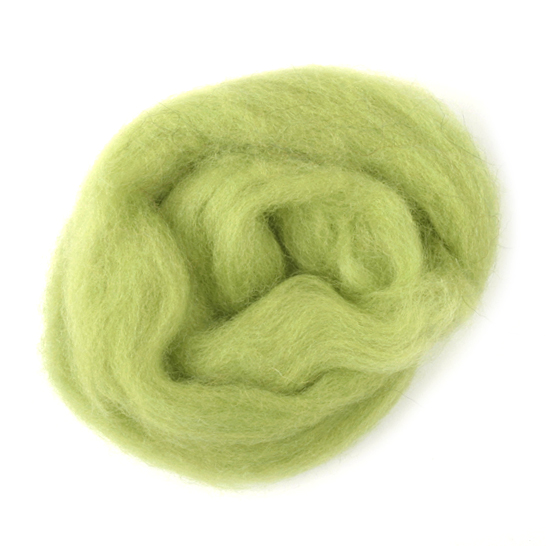 Natural Wool Roving: 10g: Pistachio