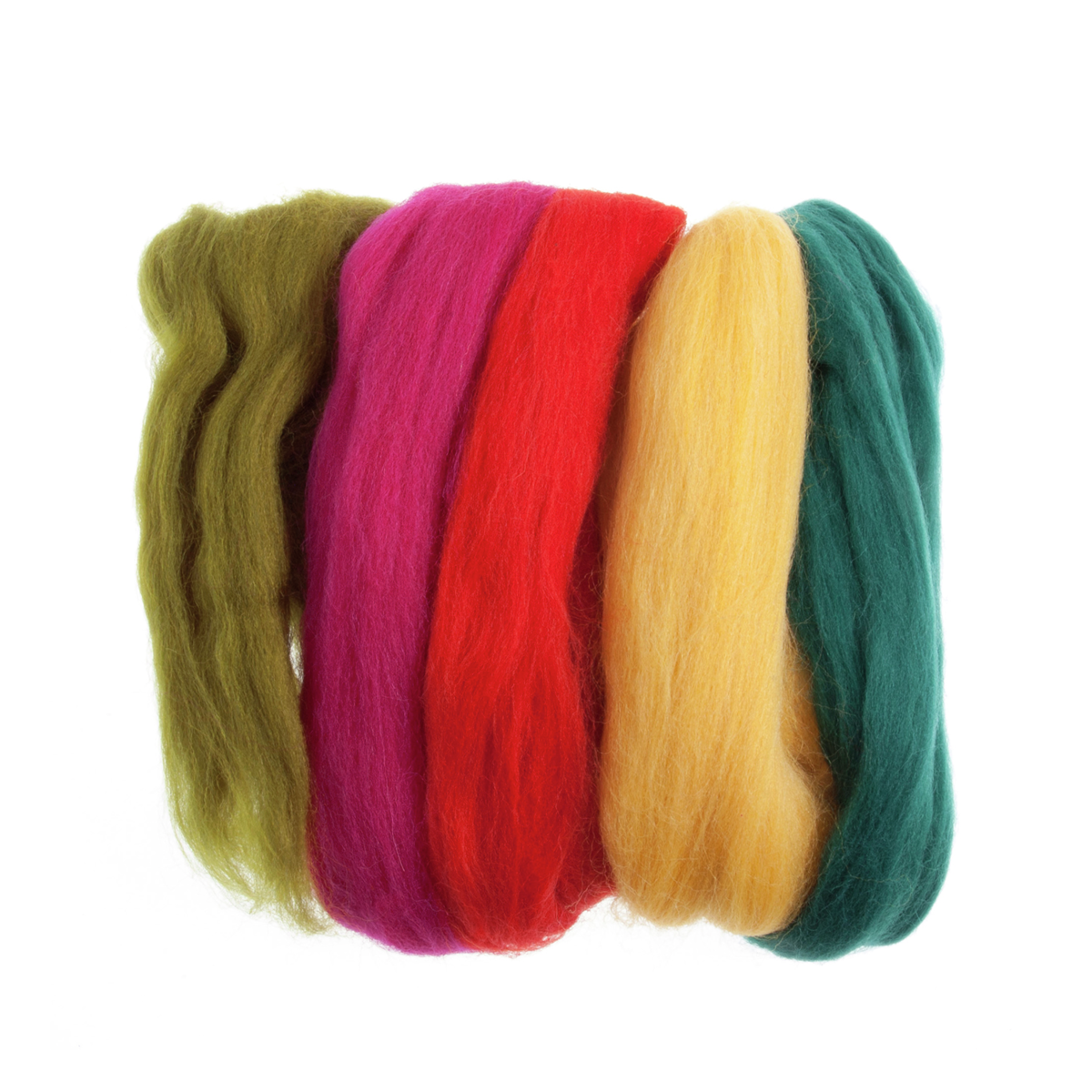 Natural Wool Roving: 50g: Assorted Brights – The Home Crafters Ltd.