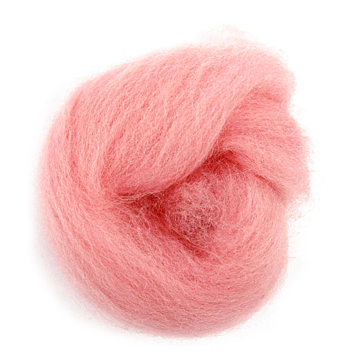 Natural Wool Roving: 10g: Baby Pink