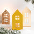 Christmas Woodcraft Decoration Set -  Town Houses