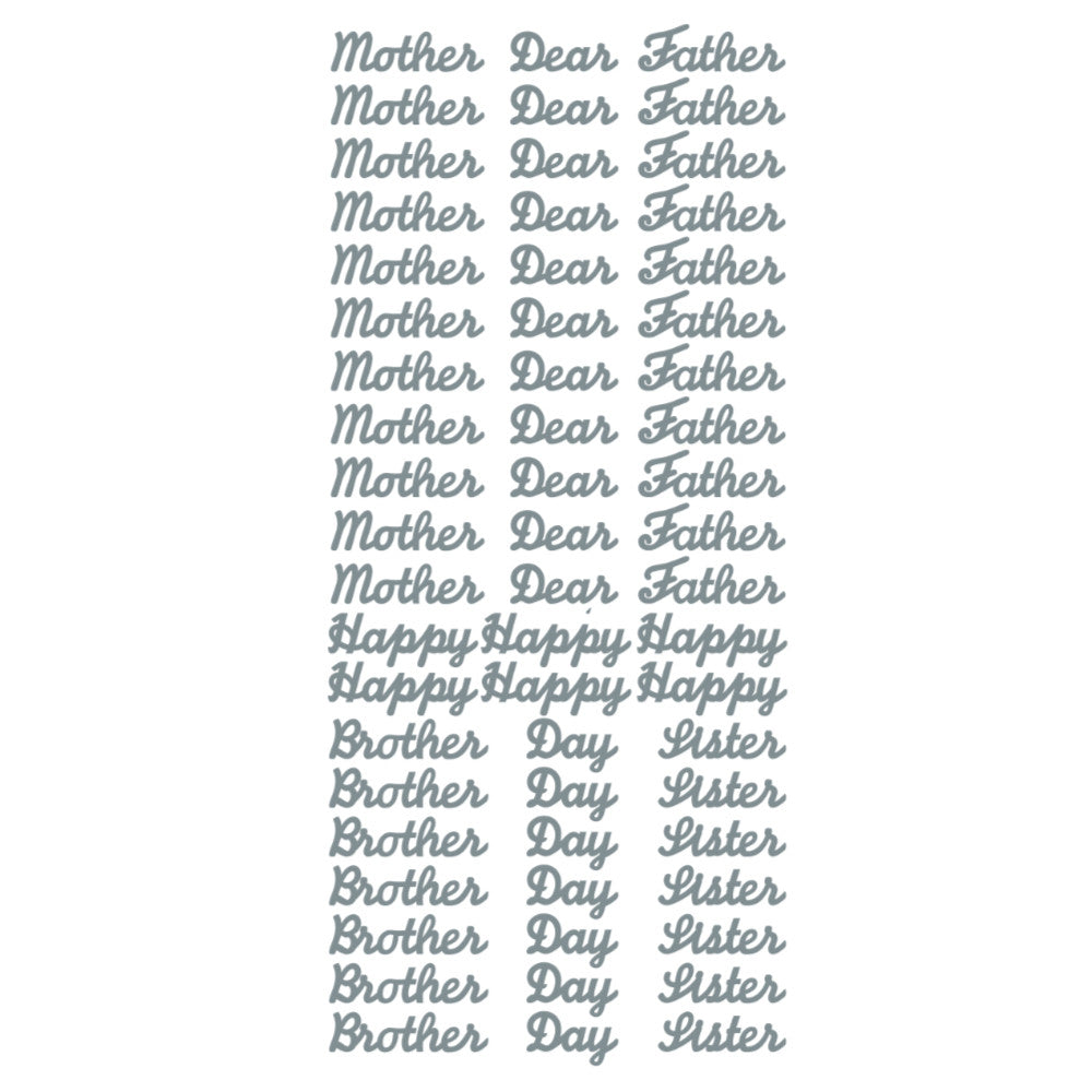 Mother Father Brother Sister Peeloff Stickers