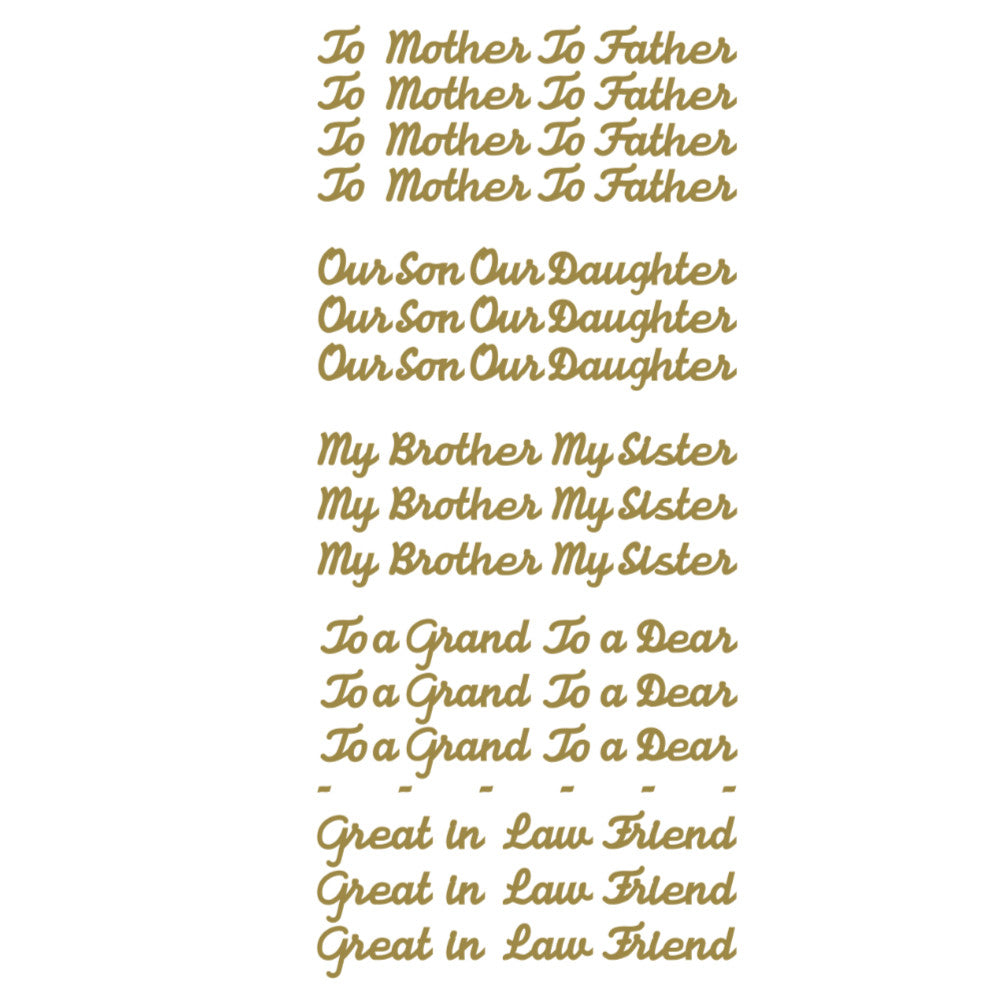 Family Wishes Peeloff Stickers