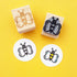 Skull & Cross Buns Mini Artisan Rubber Stamp - Bee