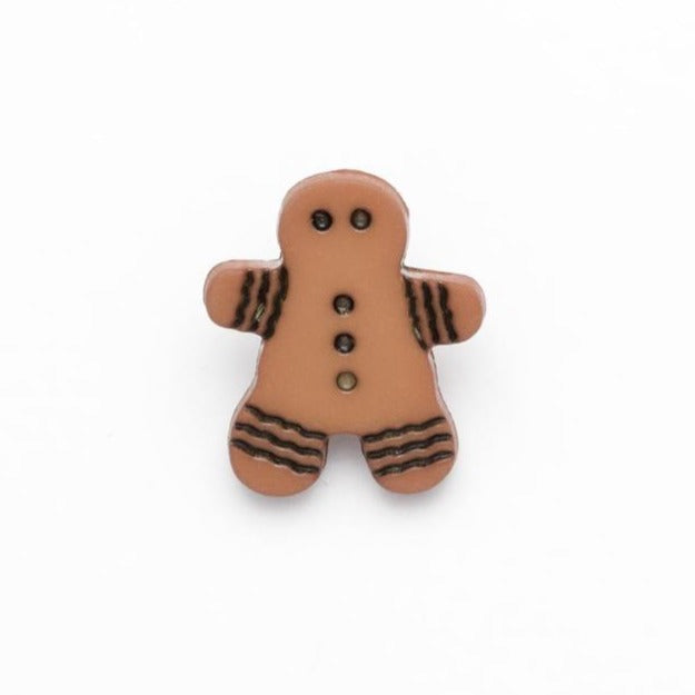 Christmas Buttons: Gingerbread Man 16mm