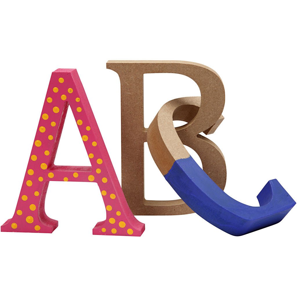 3d mdf Wooden Letters, Numbers & Symbols - 8cm | Buy Online from The Home Crafters