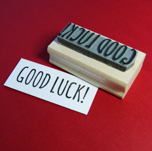 Skull & Cross Buns Artisan Rubber Stamp - Good Luck Skinny
