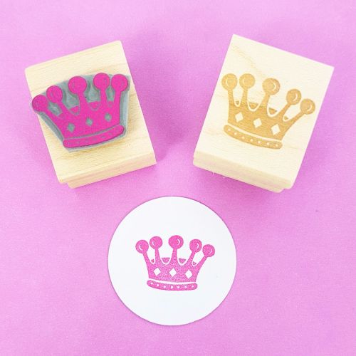 Skull & Cross Buns Mini Artisan Rubber Stamp - Crown