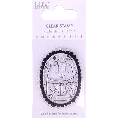 Simply Creative Clear Stamp - Christmas Bear