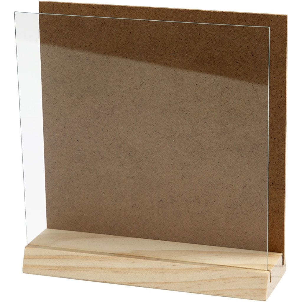 Glass Plate & mdf Display Frame
