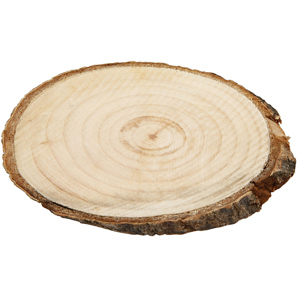 Natural Wood Slices: 9.5x6cm - 12pk
