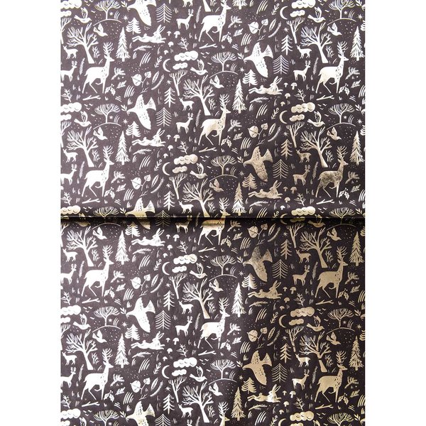 Paper Patch Foiled Decoupage Paper Sheet - Nostalgic Christmas: Black