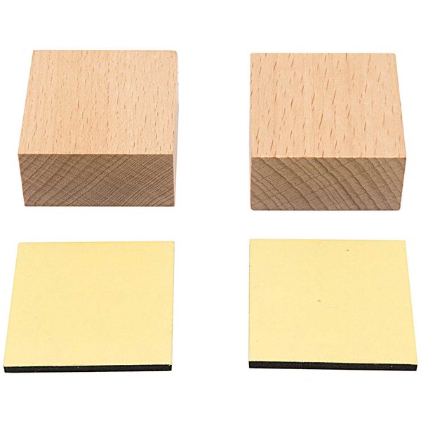 Paper Poetry Wooden Stamp Block - Square 2pc