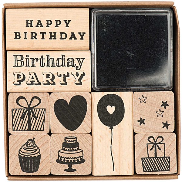Paper Poetry Stamp Set - Birthday