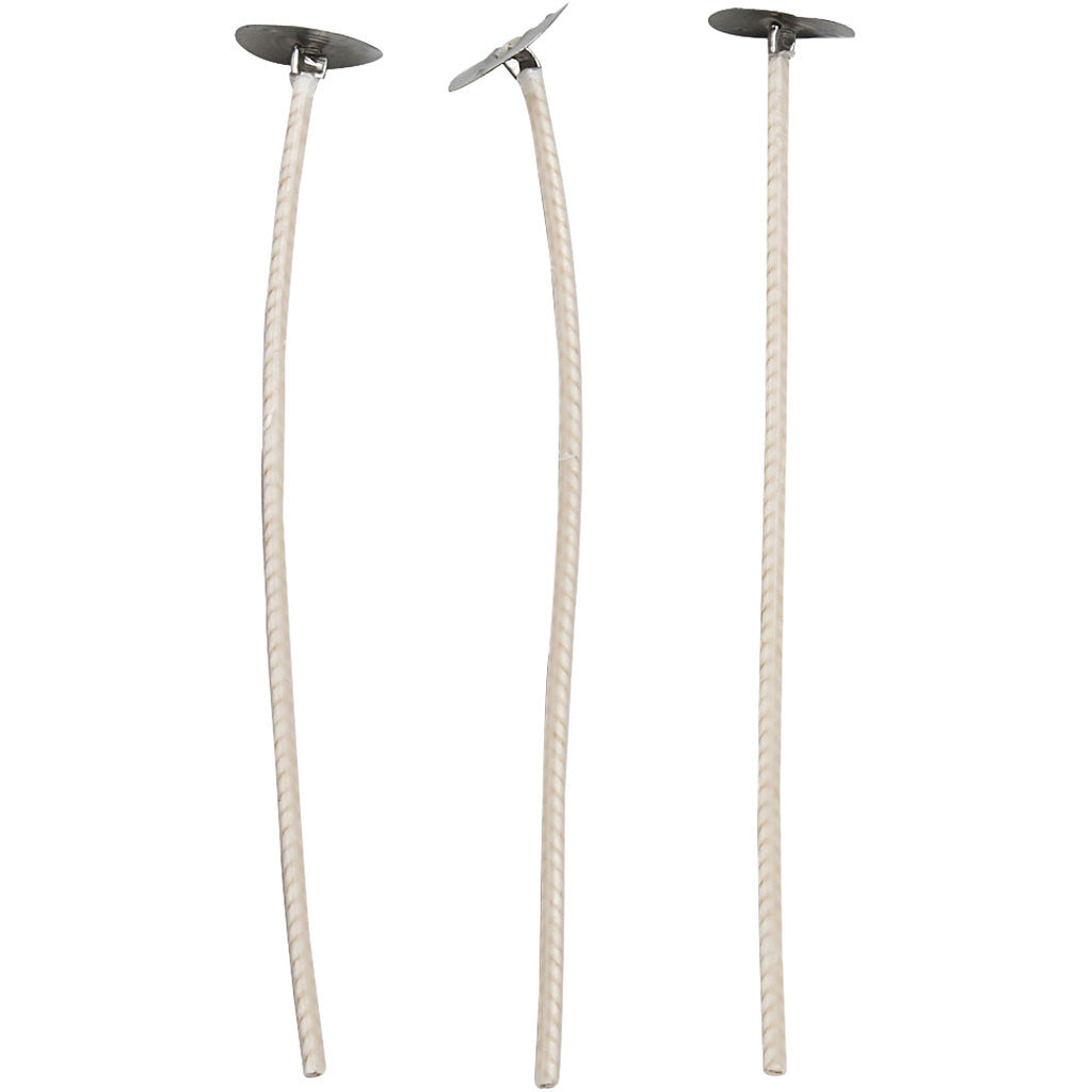 Pre Cut Waxed Candle Wicks with Sustainer