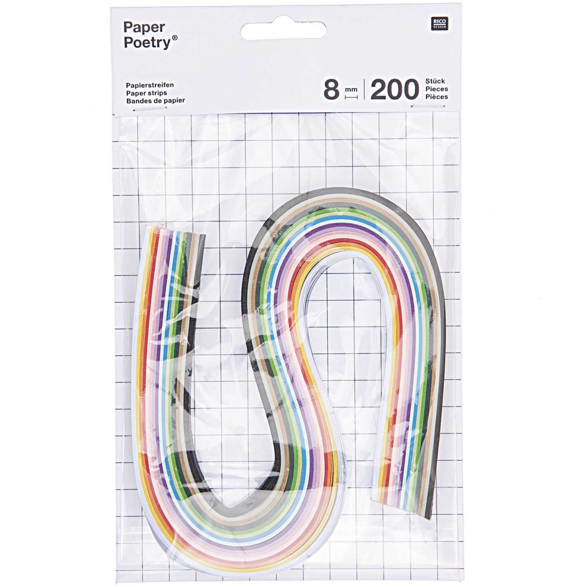 Paper Poetry Quilling Papers: 8mm Strips - 200pc