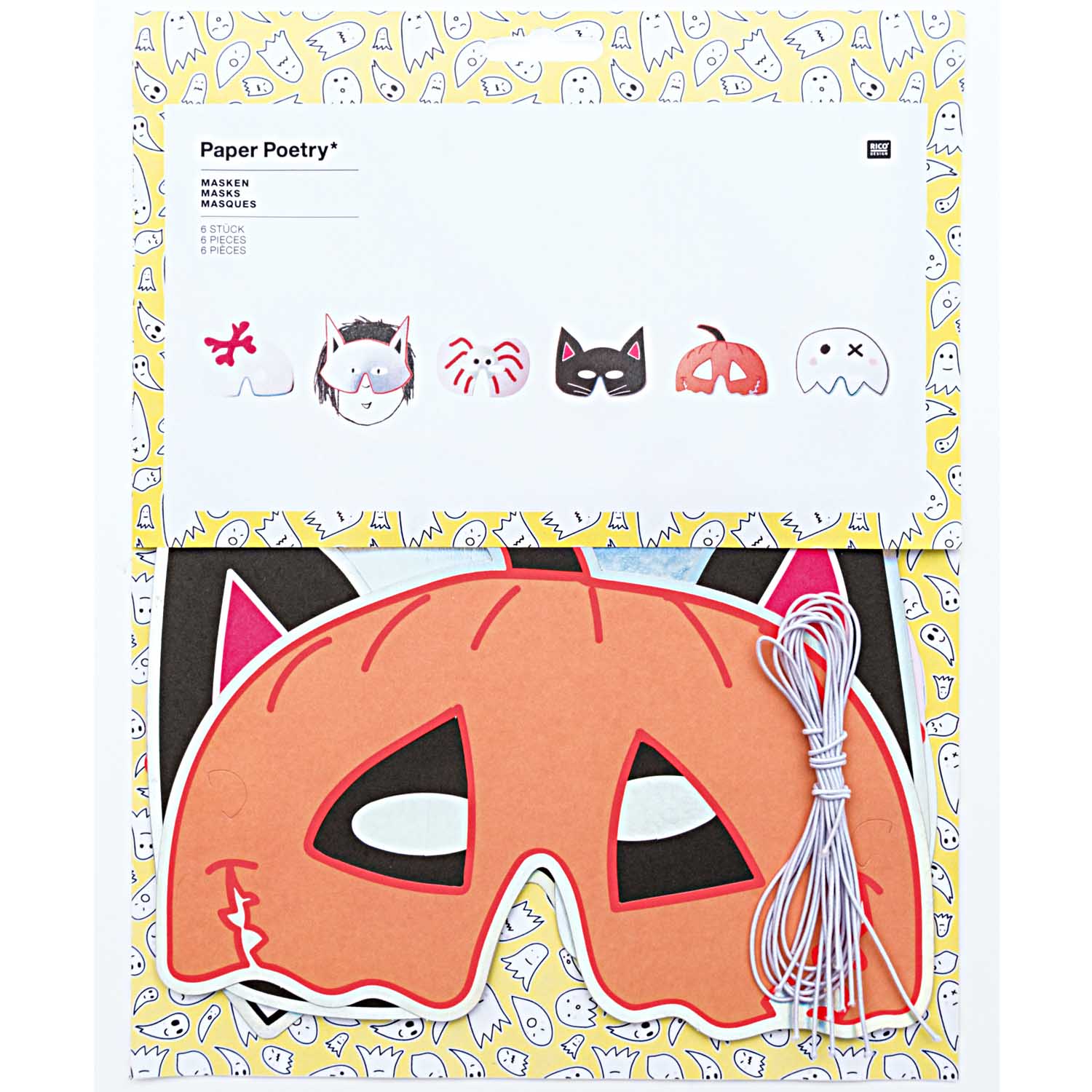 Lot de 6 masques en papier à gratter 'Rico Design - Paper Poetry' - La  Fourmi creative