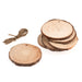 5cm Round Hanging Wooden Slices: 6pc