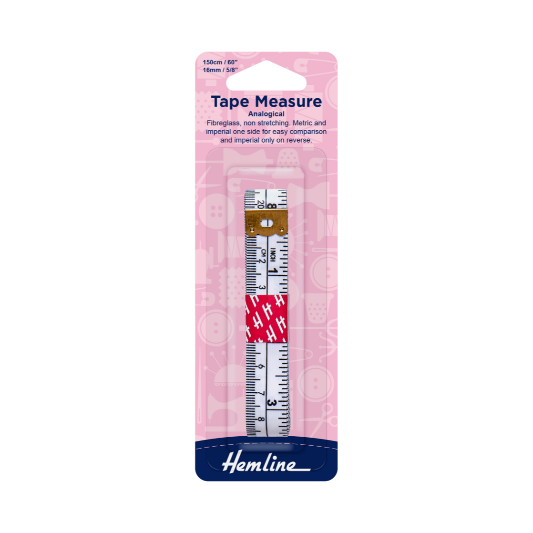 Hemline Analogical Metric/Imperial Tape Measure: 150cm