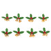 Christmas Craft Embellishments: Mini Holly with Bells Toppers - 8pk | Buy Online from The Home Crafters