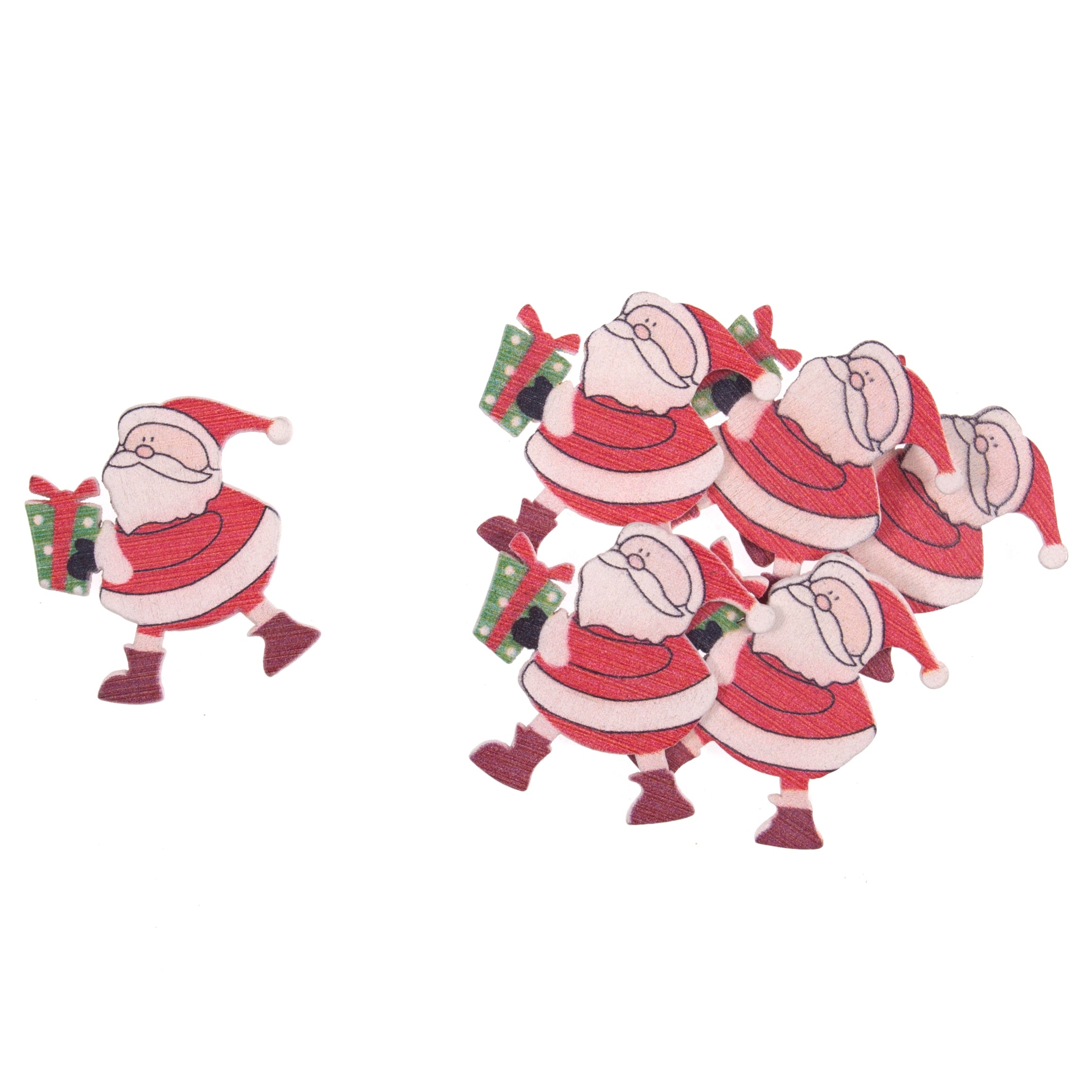 Christmas Craft Embellishments: Santa Toppers - 6pk