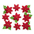 Christmas Craft Embellishments: Felt Poinsettia - 9pk