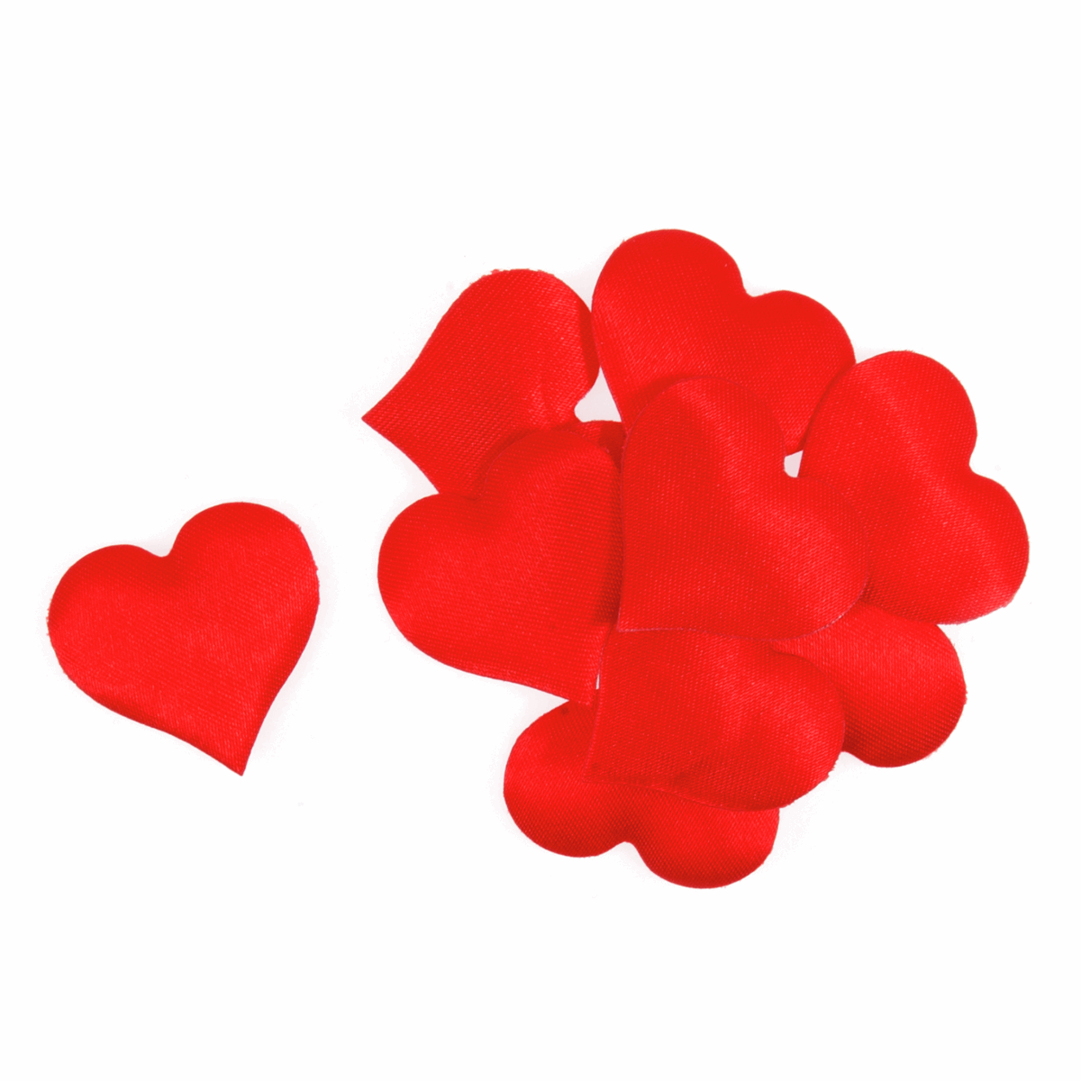 Craft Embellishments: Padded Hearts: Red: Pack of 24