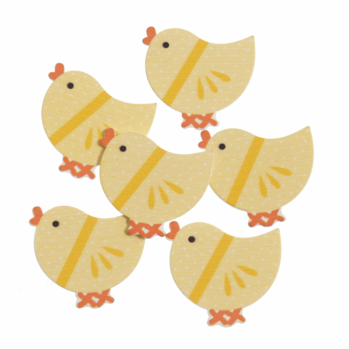 Crafts Embellishments: Yellow Chicks - 6pk